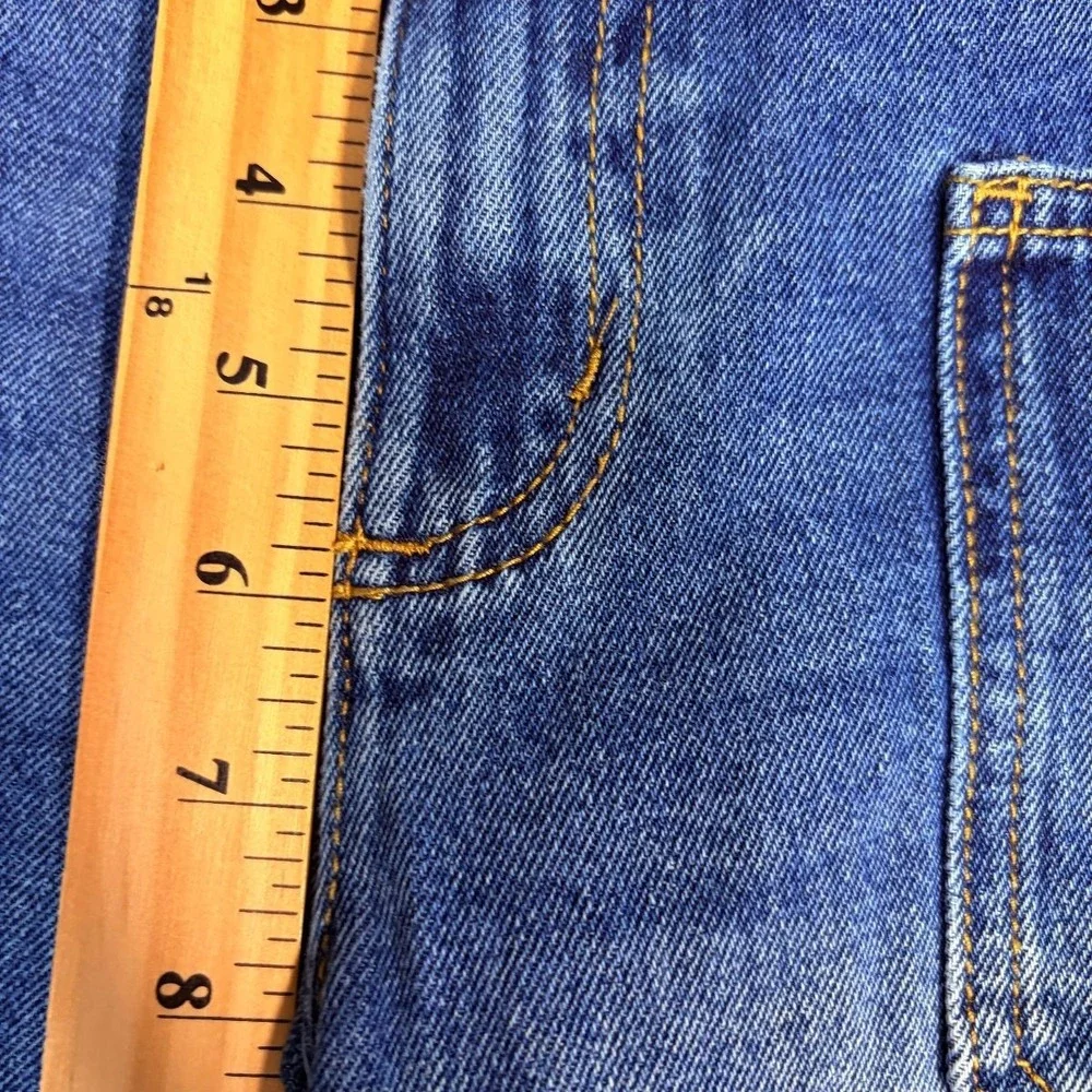Justice Barrel Jeans Wide Leg Loose Fit Girls 12 Blue Denim Preowned Excellent